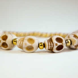 Skull bracelet - gold